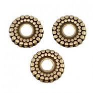 DQ metal bead 8mm disc Deco Antique bronze